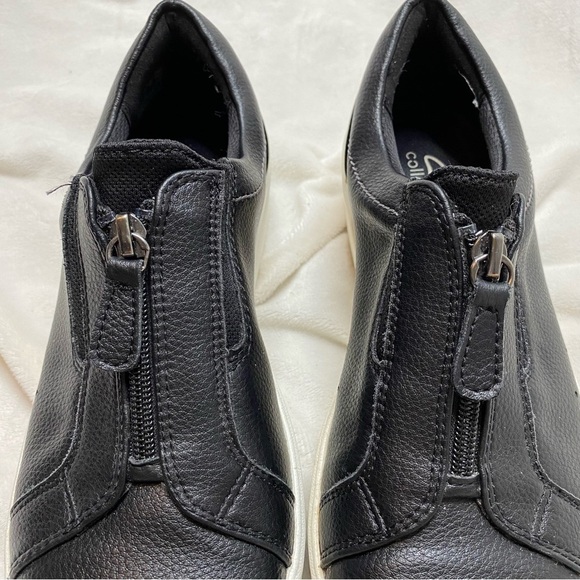 Clarks Collection Black Layton Rae Zip Front Sneaker - Picture 4 of 11